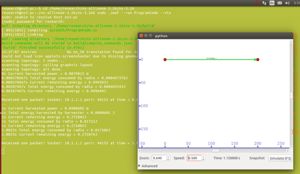 Result of Ns3 Simulation